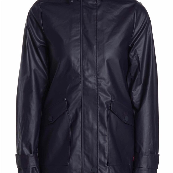 NWT- SAILAWAY SHORT WATERPROOF RAINCOAT- Navy - Picture 3 of 5